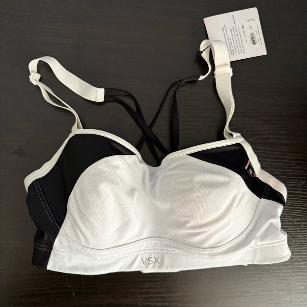 Victoria's Secret Sport VS X SPORT white and black padded sports bra size 32B
